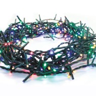  180 LED λαμπάκια σε σειρά ανά 5cm 3,3W  πολύχρωμα με 8 λειτουργίες  IP44 με μήκος 9m & πράσινο καλώδιο