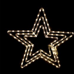 Επίστυλο σχέδιο 3 STARS με 108 LED 4.5m φωτοσωλήνα σε θερμό λευκό χρώμα φωτός λειτουργία FLASH IP44 56cm Επίστυλο σχέδιο 3 STARS με 108 LED 4.5m φωτοσωλήνα σε θερμό λευκό χρώμα φωτός λειτουργία FLASH IP44 56cm