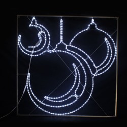 Επίστυλο σχέδιο THREE CHRISTMAS BALL με 414 LED με ψυχρό χρώμα φωτός IP44 διάσταση 120x120CM &1.5m καλώδιο τροφοδοσίας
