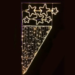 Διακοσμητικό LED επίστυλο 6 STARS WATERFALL με 464 LED & 8m μονοκάναλο φωτοσωλήνα IP65 180x90 cm Διακοσμητικό LED επίστυλο 6 STARS WATERFALL με 464 LED & 8m μονοκάναλο φωτοσωλήνα IP65 180x90 cm