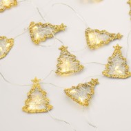 20 LED  διακοσμητικά λαμπάκια ΧΜΑSS TREE σε χρυσό χρώμα με θερμό χρώμα  φωτός & μήκος 190cm