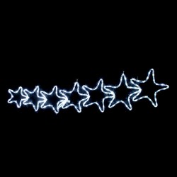 Επίστυλο σχέδιο 7 STARS με 144 LED & 6m φωτοσωλήνα σε ψυχρό χρώμα φωτός με λειτουργία FLASH IP44 με διάσταση 119x37cm Επίστυλο σχέδιο 7 STARS με 144 LED & 6m φωτοσωλήνα σε ψυχρό χρώμα φωτός με λειτουργία FLASH IP44 με διάσταση 119x37cm