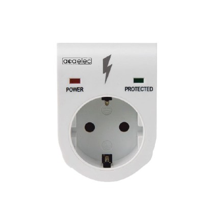 Πρίζα σούκο προστασία υπέρτασης τύπου 3 16A 230V 3500W max σε λευκό χρώμα IP20