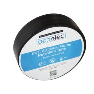 Μονωτική ταινία PVC ACAELEC σε μαύρο χρώμα 0.13mmx19mmx20yds