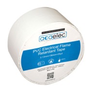 Μονωτική ταινία PVC ACAELEC σε λευκό χρώμα 0.13mmx38mmx20yds