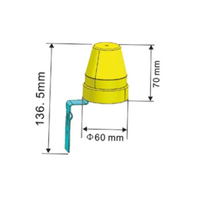 Φωτοκύτταρο ημέρας-νύχτας 10A 230V IP44 <10-100LUX ON >40-250LUX OFF