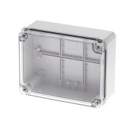 Κουτί διακλάδωσης στεγανό IP65 190x140x75mm σε γκρι χρώμα με διάφανο κάλυμμα