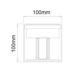 Φωτιστικό LED επίτοιχο COB LUMINAIRE 6W  δέσμης 0-120° 3.000K με θερμό χρώμα φωτός435LM  σε γκρι χρώμα  IP54 κατάλληλο για εξωτερικό χώρο 