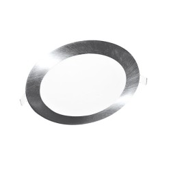 Led φωτιστικό Slim Panel NETTO στρόγγυλο σε νίκελ ματ χρώμα 26W με θερμό χρώμα φωτός 3000K 1830Lm 230V & διάμετρο Φ300mm