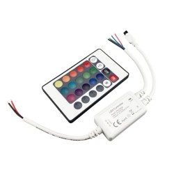 Ελεγκτής LED RGB ταινιών 6A με ισχύ 72W/12V 144W/24V με τηλεχειριστήριο IP20