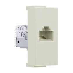 Πρίζα MODYS δικτύου μονή ιβουάρ ενός στοιχείου RJ45 CAT.5E χωρίς θωράκιση IP20