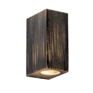 Φωτιστικό σποτ ορθογώνιο με ντουί GU10 MAX.2X3W LED 230VAC επίτοιχο απόχρωση σκουριάς IP65 εξωτερικού χώρου