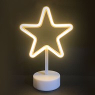Διακοσμητικό φωτιστικό LED NEON αστέρι 2.4W με λειτουργία μπαταρίας ή μέσω USB μπλε χρώμα φωτός κατάλληλο για εσωτερικό χώρο IP20 Διακοσμητικό φωτιστικό LED NEON αστέρι 2.4W με λειτουργία μπαταρίας ή μέσω USB μπλε χρώμα φωτός κατάλληλο για εσωτερικό χώρο IP20