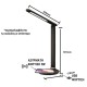 Φωτιστικό γραφείου επιτραπέζιο LED 7W 230V/5VDC 300lm CCT (3000k - 6000k) μαύρο 