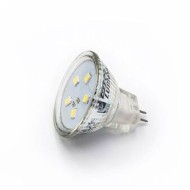 Λάμπα led MR11 2W 12V AC/DC 6200k ψυχρό λευκό φως δέσμης 105° 220 lumen Ø35mm