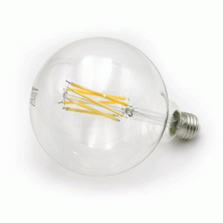 Λάμπα COG LED GLOBE με ντουί Ε27 16W Φ125 ενδιάμεσο λευκό φως 4000k και διάφανο κάλυμμα 