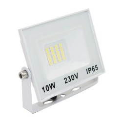Προβολέας LED SMD 10W 230V με ψυχρό χρώμα φωτός 6200K 900lm IP65 σε λευκό χρώμα 