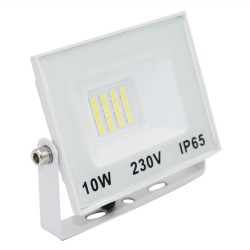 Προβολέας LED SMD 10W 230V με ενδιάμεσο χρώμα φωτός 4000K 900lm  IP65 σε λευκό χρώμα