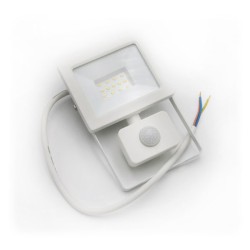 Προβολέας LED SMD 10W με ανιχνευτή κίνησης με ενδιάμεσο χρώμα φωτός 4100K IP65 σε λευκό χρώμα
