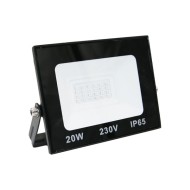 Προβολέας LED SMD 20W 230V μπλε χρώμα φωτός με δέσμη 120° IP65 σε μαύρο χρώμα 