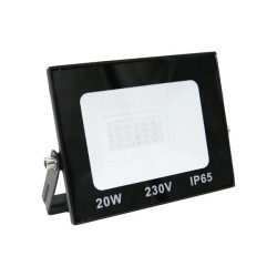 Προβολέας LED SMD 20W 230V μπλε χρώμα φωτός με δέσμη 120° IP65 σε μαύρο χρώμα 