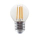 Διακοσμητική λάμπα led filament Ε27 4W 230V 2700k θερμό λευκό φως 480 lumen σφαιρική G45 διάφανη