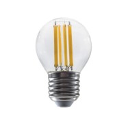 Διακοσμητική λάμπα led filament Ε27 6W 230V 6500k ψυχρό λευκό φως 780 lumen σφαιρική G45 διάφανη