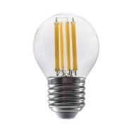 Λάμπα LED Filament 6W E27 ενδιάμεσο λευκό φως 4000K 700lm G45 ντιμαριζόμενη με διάφανο κάλυμμα