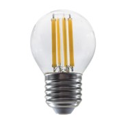 Διακοσμητική λάμπα led filament Ε27 6W 230V 2700k θερμό λευκό φως 760 lumen σφαιρική G45 διάφανη