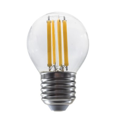 Διακοσμητική λάμπα led filament Ε27 7W 230V 4000k ενδιάμεσο λευκό φως 900 lumen σφαιρική G45 διάφανη