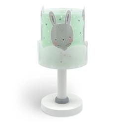 Παιδικό φωτιστικό κομοδίνου Baby Bunny Green με ντουί Ε14x1 κατάλληλο για συμπληρωματικό φωτισμό & φωσφορίζοντα μέρη στο σκοτάδι