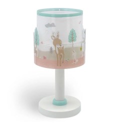 Παιδικό φωτιστικό επιτραπέζιο Loving Deer διπλού τοιχώματος κατάλληλο για συμπληρωματικό φωτισμό με ντουί Ε14x1 & φωσφορίζοντα μέρη στο σκοτάδι
