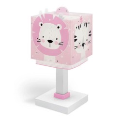 Παιδικό φωτιστικό επιτραπέζιο Baby Jungle Pink διπλού τοιχώματος με ντουί Ε14x1 & φωσφορίζοντα μέρη στο σκοτάδι