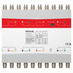 Multiswitch AMIKO 13X8 Cascade με 8 δορυφορικές εισόδους για λήψη από 3 δορυφόρους & 1 είσοδο για λήψη σήματος από επίγεια κεραία