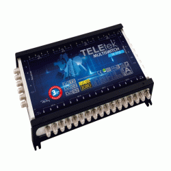 Multiswitch TELETEK MV-1712 17X12 Cascade συμπαγής σχεδιασμός με ρξωτερικό τροφοδοτικό SMPS