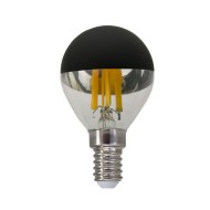Λάμπα led filament σφαιρική Ε14 5W 230V ντιμαριζόμενη G45 2700k θερμό λευκό φως 620 lumen διάφανη με μαύρο κάλυμμα