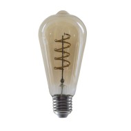 Διακοσμητική λάμπα led αβοκάντο E27 ντιμαριζόμενη 4W 230V 1800k θερμό φως 270lm με μελί κάλυμμα