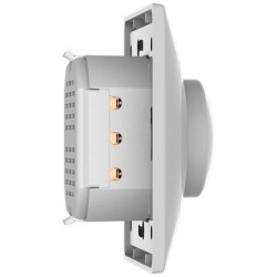 Χωνευτός διακόπτης Dimmer με πλαίσιο LED περιστροφικός 400W σε λευκό χρώμα DM-400L/N