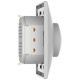 Χωνευτός διακόπτης Dimmer με πλαίσιο LED περιστροφικός 400W σε λευκό χρώμα DM-400L/N Χωνευτός διακόπτης Dimmer με πλαίσιο LED περιστροφικός 400W σε λευκό χρώμα DM-400L/N