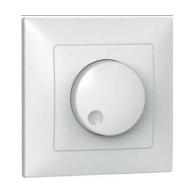 Χωνευτός διακόπτης Dimmer με πλαίσιο LED περιστροφικός 400W σε λευκό χρώμα DM-400L/N Χωνευτός διακόπτης Dimmer με πλαίσιο LED περιστροφικός 400W σε λευκό χρώμα DM-400L/N