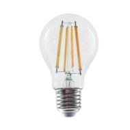Διακοσμητική λάμπα led filament Ε27 Α60 10W 230V 2700k θερμό λευκό φως 1220 lumen διάφανη