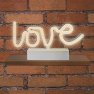 Φωτιστικό NEON LED STRIPS LOVE 2*AA μπαταρίας 3V {enjoysimplicity}™ με διάσταση 245x30x145mm