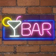 LED φωτιστικό διακοσμητικό NEON STRIPS BAR με USB καλώδιο1mt 5V 420x15x220mm {enjoysimplicity}™