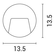 Led απλίκα λευκή στρογγυλή με σκίαστρο SLIM πλαστική 3W 3000k θερμό λευκό φως στεγανή ΙΡ65