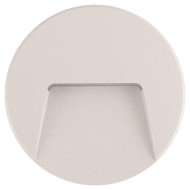 Led απλίκα λευκή στρογγυλή με σκίαστρο SLIM πλαστική 3W 3000k θερμό λευκό φως στεγανή ΙΡ65