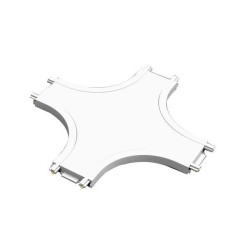 Σύνδεσμος μαγνητικής ράγας ultra slim σταυρός σε μαύρο χρώμα IP20