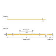 Ταινία LED COB MINI PRO μήκους 5m 10W 24V με ενδιάμεσο χρώμα φωτός 4000k & 320LED/M IP44 στεγανή
