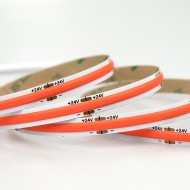Ταινία LED COB PRO 5m 12W 24V με κόκκινο χρώμα φωτός 480led/m IP44 στεγανή με πλάτος 8mm