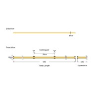 Ταινία LED COB PRO 10m 8W 220V με θερμό χρώμα φωτός 3000k 360LED/m IP65 κατάλληλη για εξωτερικό χώρο