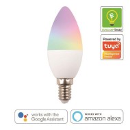 Λάμπα LED SMART WiFi κεράκι Ε14 RGBW εναλλαγής χρωμάτων + λευκό 220-240V 470lm